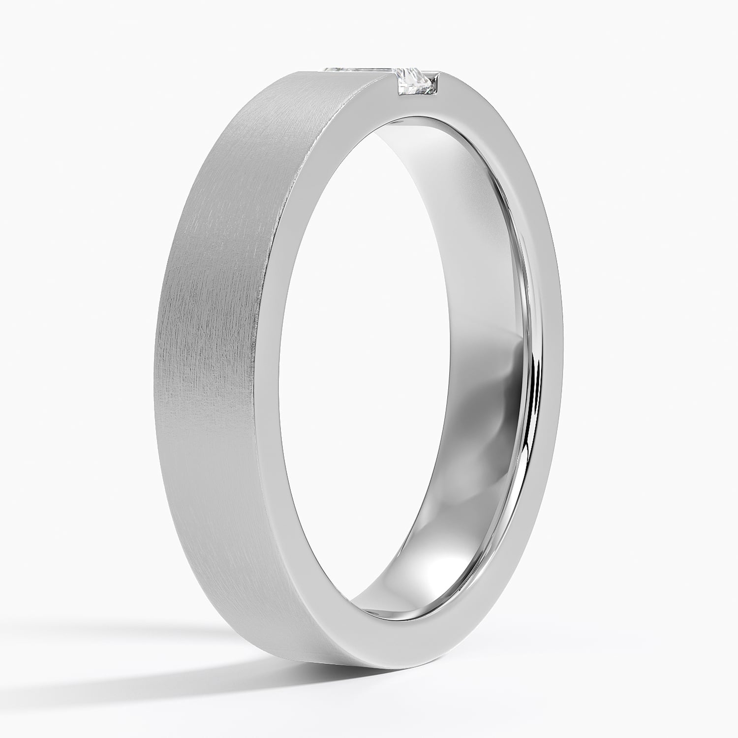 Luxe Apollo Diamond 4.5mm Wedding Ring Platinum Wedding Band