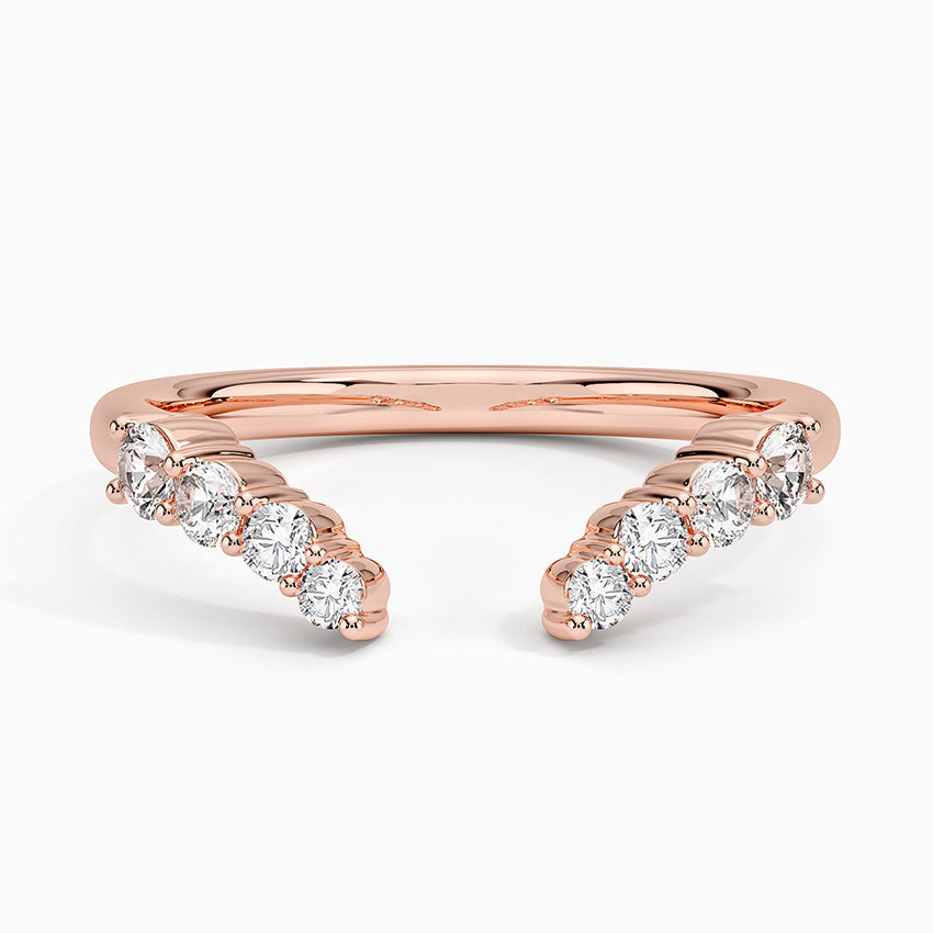 Lior Diamond Open Ring Rose Gold 18k Wedding Band