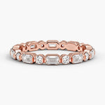 Kensington Emerald Cut and Round Diamond Eternity Ring (1 ct. tw.) Rose Gold 18k Eternity Band