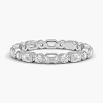 Kensington Emerald Cut and Round Diamond Eternity Ring (1 ct. tw.) Platinum Eternity Band