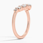 Seven Stone Oval Contour Diamond Ring (2/3 ct. tw.) Rose Gold 18k Wedding Band