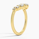 Seven Stone Oval Contour Diamond Ring (2/3 ct. tw.) Yellow Gold 18k Wedding Band