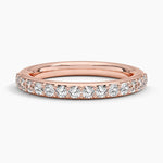 Shared Prong Diamond Ring (1/2 ct. tw.) Rose Gold 18k Wedding Band