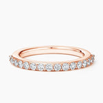 Shared Prong Diamond Ring (1/2 ct. tw.) Rose Gold 18k Wedding Band