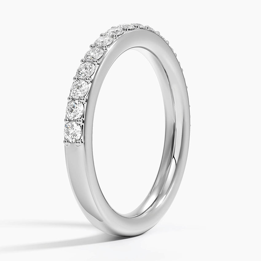 Shared Prong Diamond Ring (1/2 ct. tw.) Platinum Wedding Band
