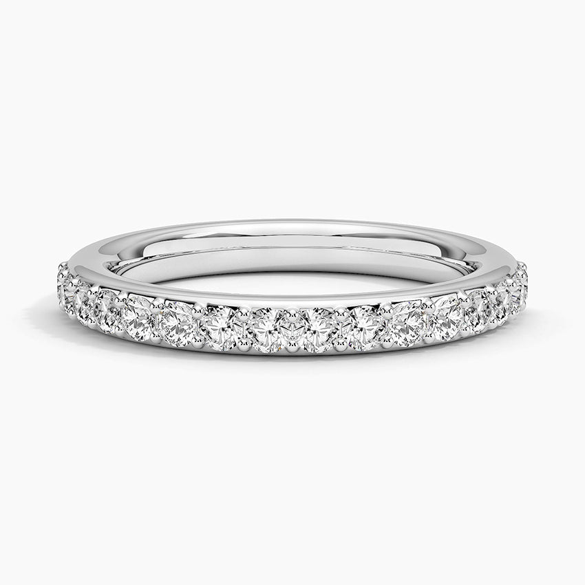 Shared Prong Diamond Ring (1/2 ct. tw.) Platinum Wedding Band