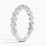 Monaco Three-Quarter Coverage Diamond Ring Platinum Wedding Band