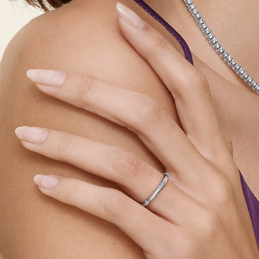 Alula Diamond Ring Platinum Eternity Band