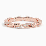 Petite Twisted Vine Eternity Diamond Ring (1/5 ct. tw.) Rose Gold 18k Eternity Band