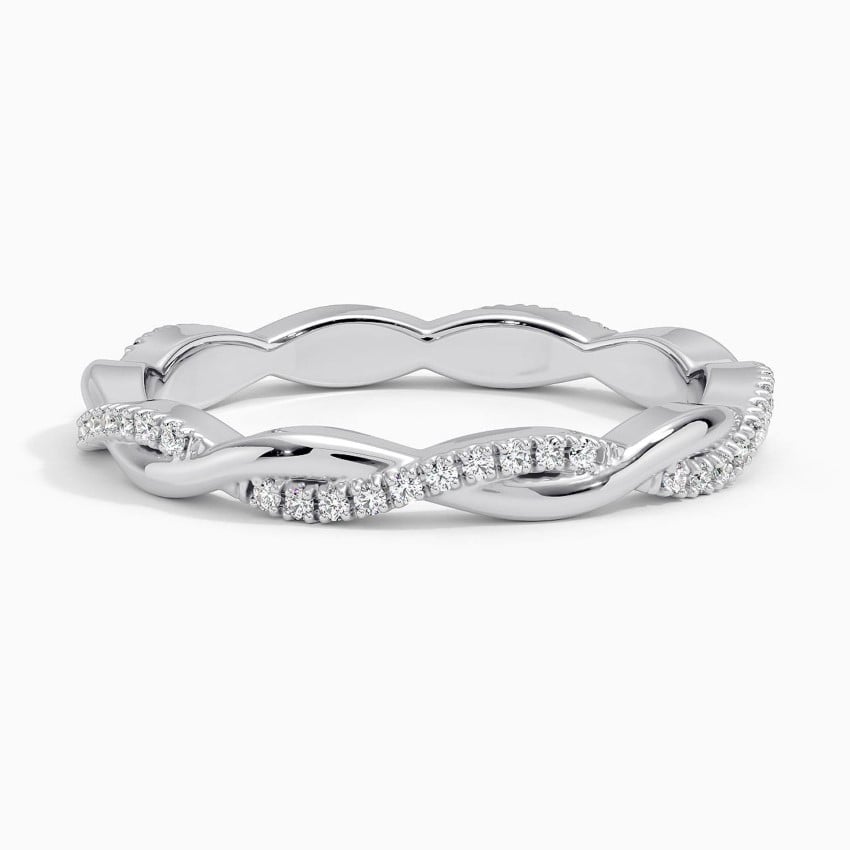 Petite Twisted Vine Eternity Diamond Ring (1/5 ct. tw.) Platinum Eternity Band