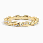 Petite Twisted Vine Eternity Diamond Ring (1/5 ct. tw.) Yellow Gold 18k Eternity Band