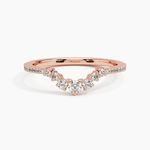 Luxe Aria Contoured Diamond Ring (1/4 ct. tw.) Rose Gold 18k Wedding Band