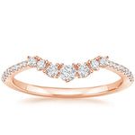 Luxe Aria Contoured Diamond Ring (1/4 ct. tw.) Rose Gold 18k Wedding Band