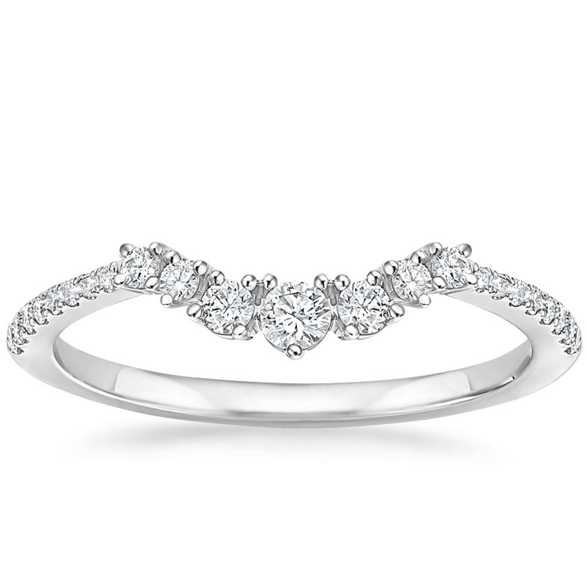 Luxe Aria Contoured Diamond Ring (1/4 ct. tw.) Platinum Wedding Band