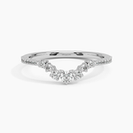 Luxe Aria Contoured Diamond Ring (1/4 ct. tw.) Platinum Wedding Band