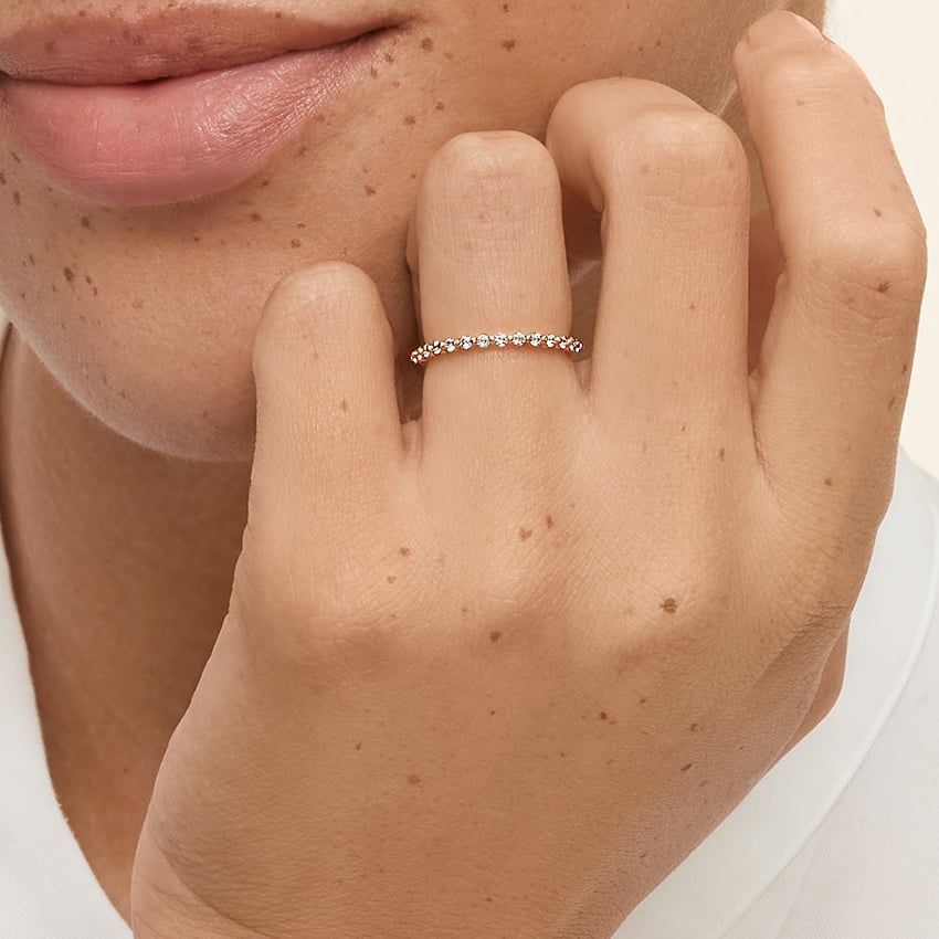 Milan Diamond Ring (1/5 ct. tw.) Rose Gold 18k Wedding Band