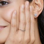 Tapered Baguette Diamond Ring Rose Gold 18k Wedding Band
