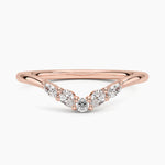 Camille Contoured Diamond Ring (1/5 ct. tw.) Rose Gold 18k Wedding Band