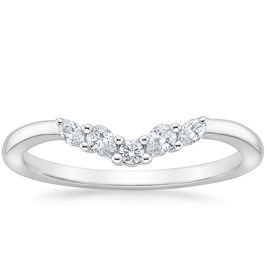 Camille Contoured Diamond Ring (1/5 ct. tw.) Platinum Wedding Band
