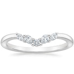 Camille Contoured Diamond Ring (1/5 ct. tw.) Platinum Wedding Band