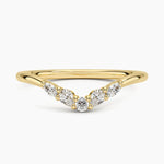 Camille Contoured Diamond Ring (1/5 ct. tw.) Yellow Gold 18k Wedding Band