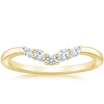 Camille Contoured Diamond Ring (1/5 ct. tw.) Yellow Gold 18k Wedding Band