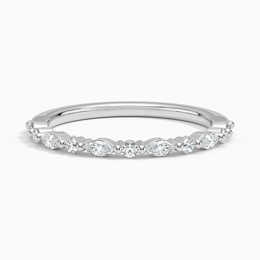 Delicate Versailles Diamond Ring (1/4 ct. tw.) Platinum Wedding Band