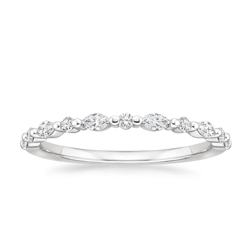 Delicate Versailles Diamond Ring (1/4 ct. tw.) Platinum Wedding Band