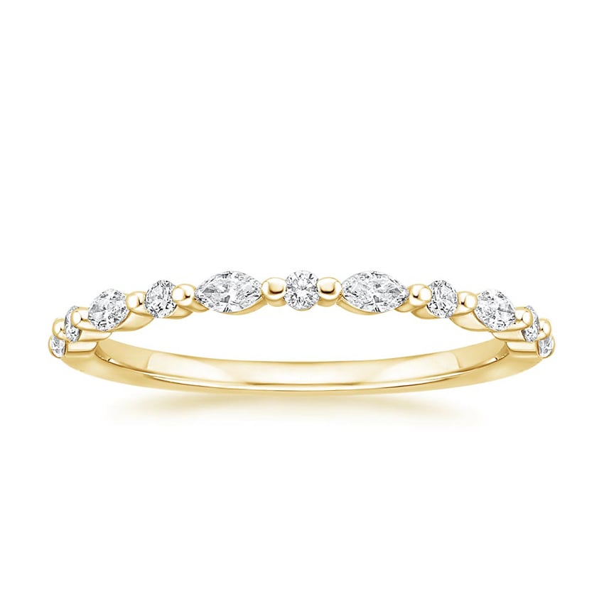 Delicate Versailles Diamond Ring (1/4 ct. tw.) Yellow Gold 18k Wedding Band