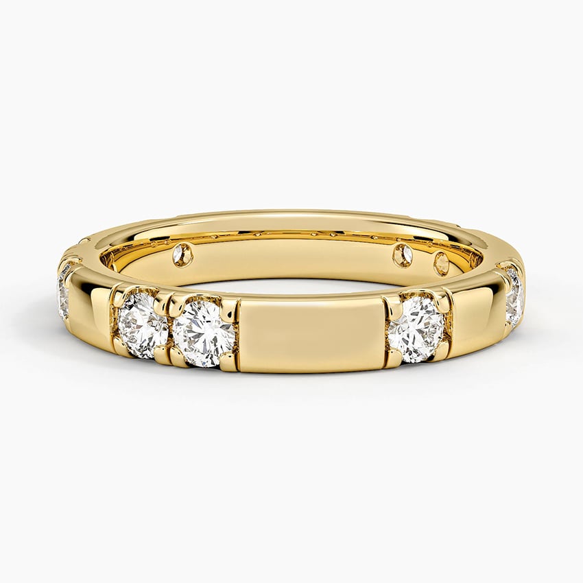 Astra 3.2mm Diamond Ring Yellow Gold 18k Wedding Band