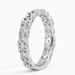 Celtic Knot Diamond Ring Platinum Wedding Band