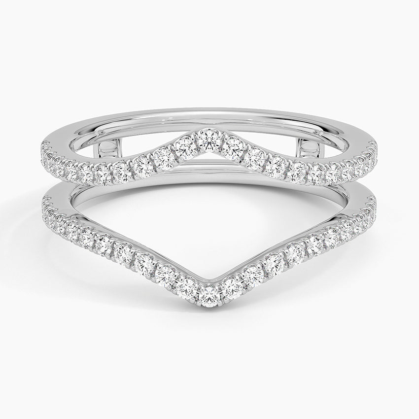 Flair Diamond Ring Jacket (1/3 ct. tw.) Platinum Wedding Band