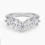 Genevieve Contoured Diamond Ring Platinum Wedding Band