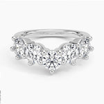 Genevieve Contoured Diamond Ring Platinum Wedding Band