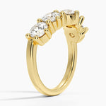 Genevieve Contoured Diamond Ring Yellow Gold 18k Wedding Band