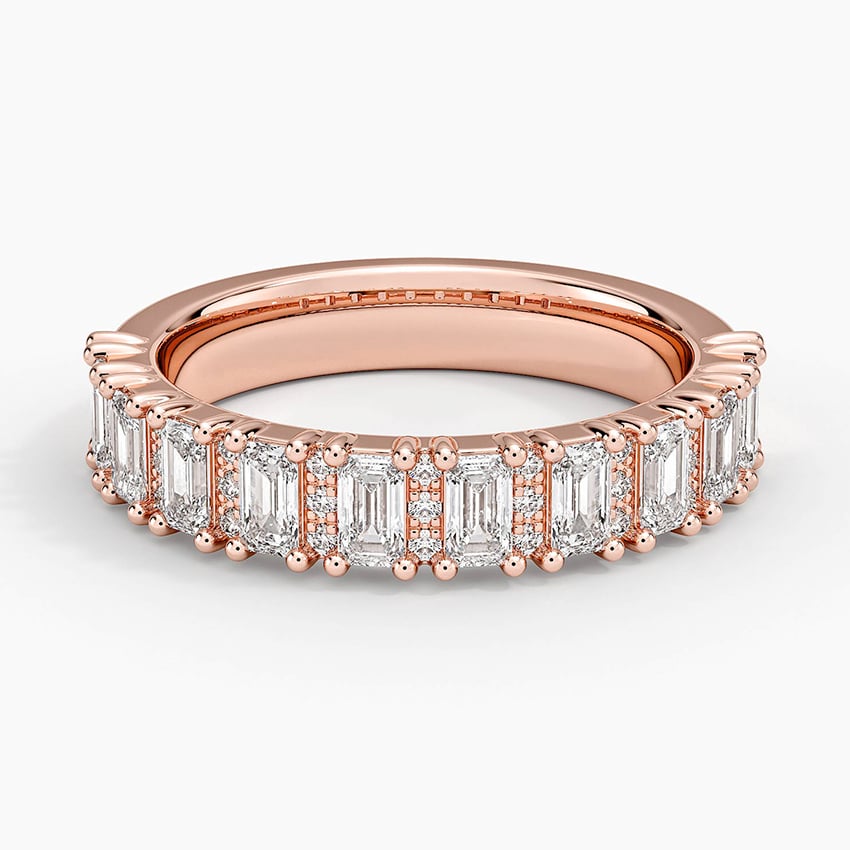 Naya Half Coverage Lab Diamond Ring (7/8 ct. tw.) Rose Gold 18k Wedding Band