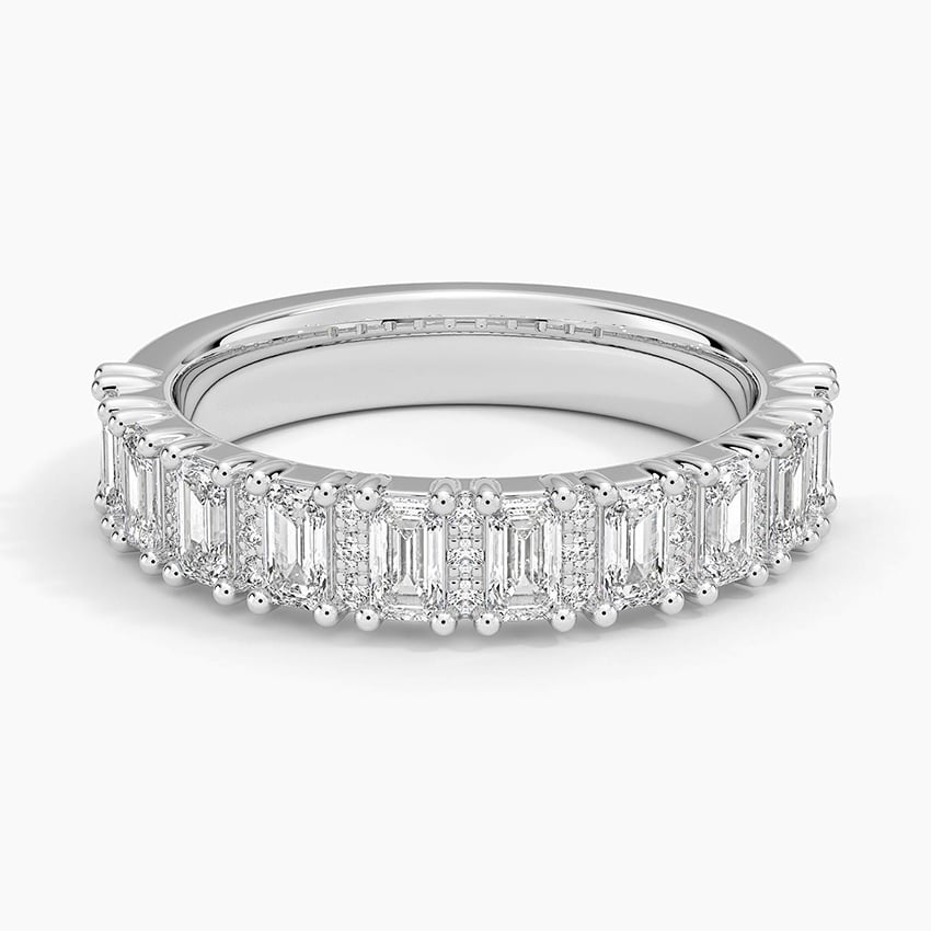 Naya Half Coverage Lab Diamond Ring (7/8 ct. tw.) Platinum Wedding Band