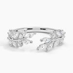 Sweeping Ivy Diamond Open Ring (1/2 ct. tw.) Platinum Wedding Band