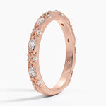 Celestia Milgrain Diamond Ring (1/3 ct. tw.) Rose Gold 18k Wedding Band