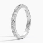 Celestia Milgrain Diamond Ring (1/3 ct. tw.) Platinum Wedding Band