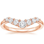 Emilie Seven Stone Contour Diamond Ring (1/2 ct. tw.) Rose Gold 18k Wedding Band