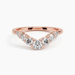 Emilie Seven Stone Contour Diamond Ring (1/2 ct. tw.) Rose Gold 18k Wedding Band