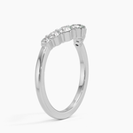 Emilie Seven Stone Contour Diamond Ring (1/2 ct. tw.) Platinum Wedding Band