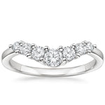 Emilie Seven Stone Contour Diamond Ring (1/2 ct. tw.) Platinum Wedding Band