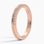 Alina Double Band Diamond Ring Rose Gold 18k Wedding Band