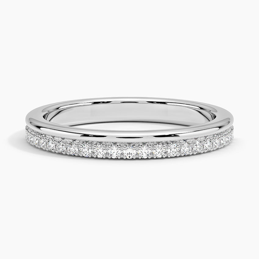 Alina Double Band Diamond Ring Platinum Wedding Band