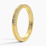 Alina Double Band Diamond Ring Yellow Gold 18k Wedding Band