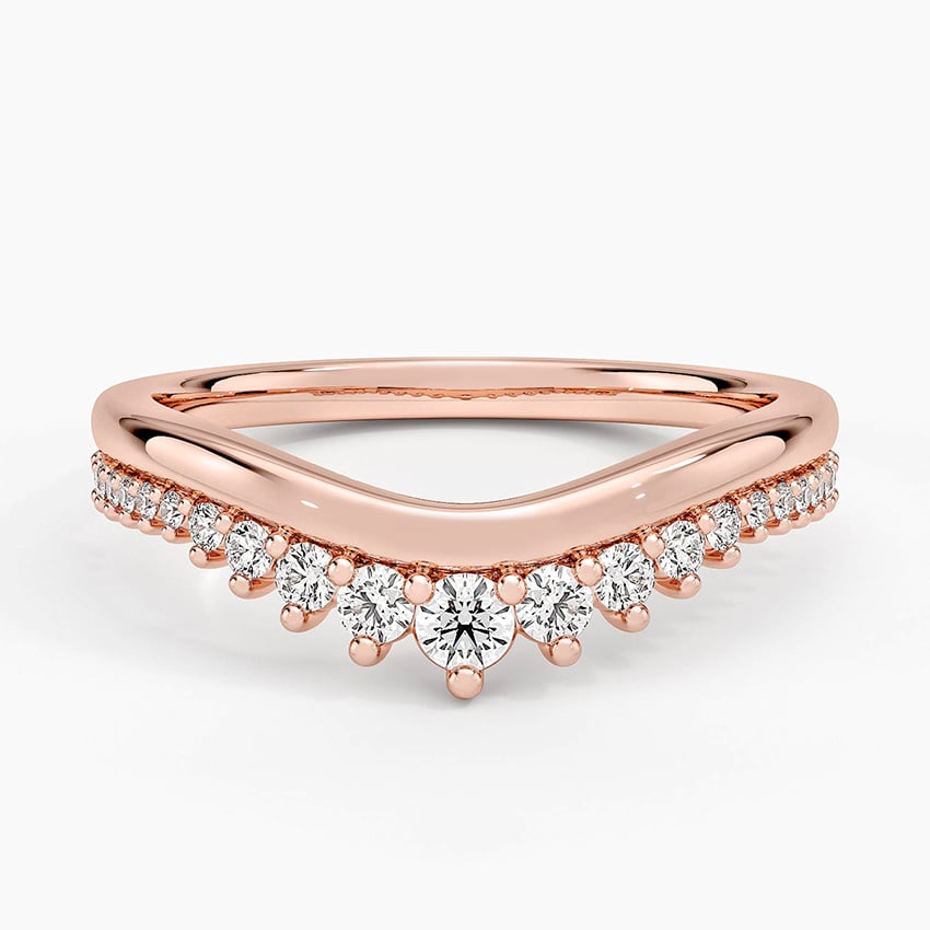 Serafina Contour Diamond Ring (1/4 ct. tw.) Rose Gold 18k Wedding Band