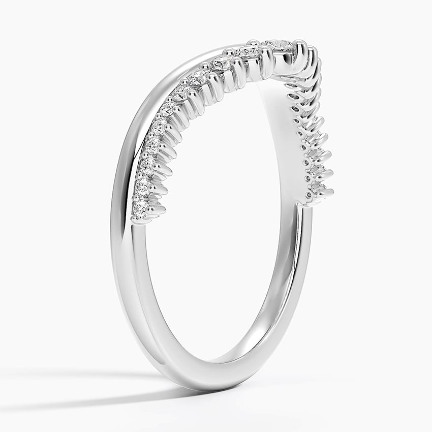 Serafina Contour Diamond Ring (1/4 ct. tw.) Platinum Wedding Band