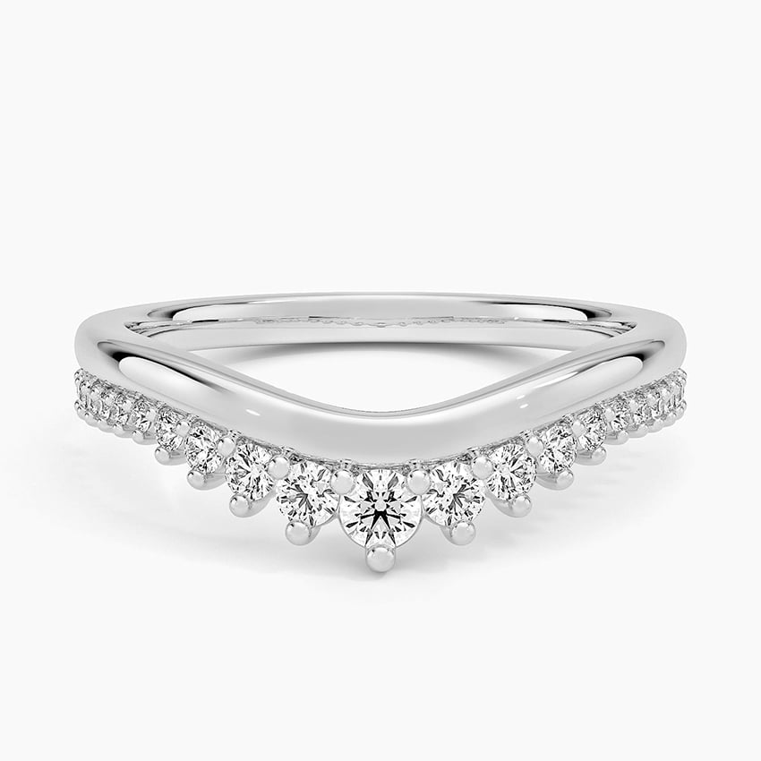 Serafina Contour Diamond Ring (1/4 ct. tw.) Platinum Wedding Band